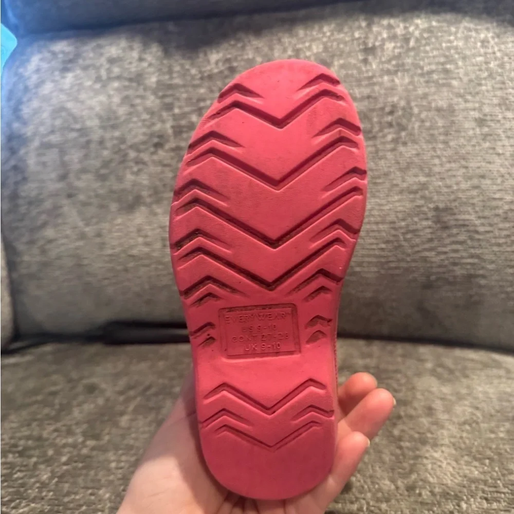 Totes Kids Pink Rubber Rain Boots Size 9-10
